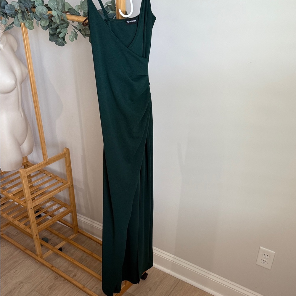 PrettyLittleThing Dark Green Maxi Dress